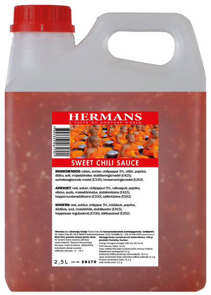 Hermans Sweet Chili Sauce kastike 2,5l