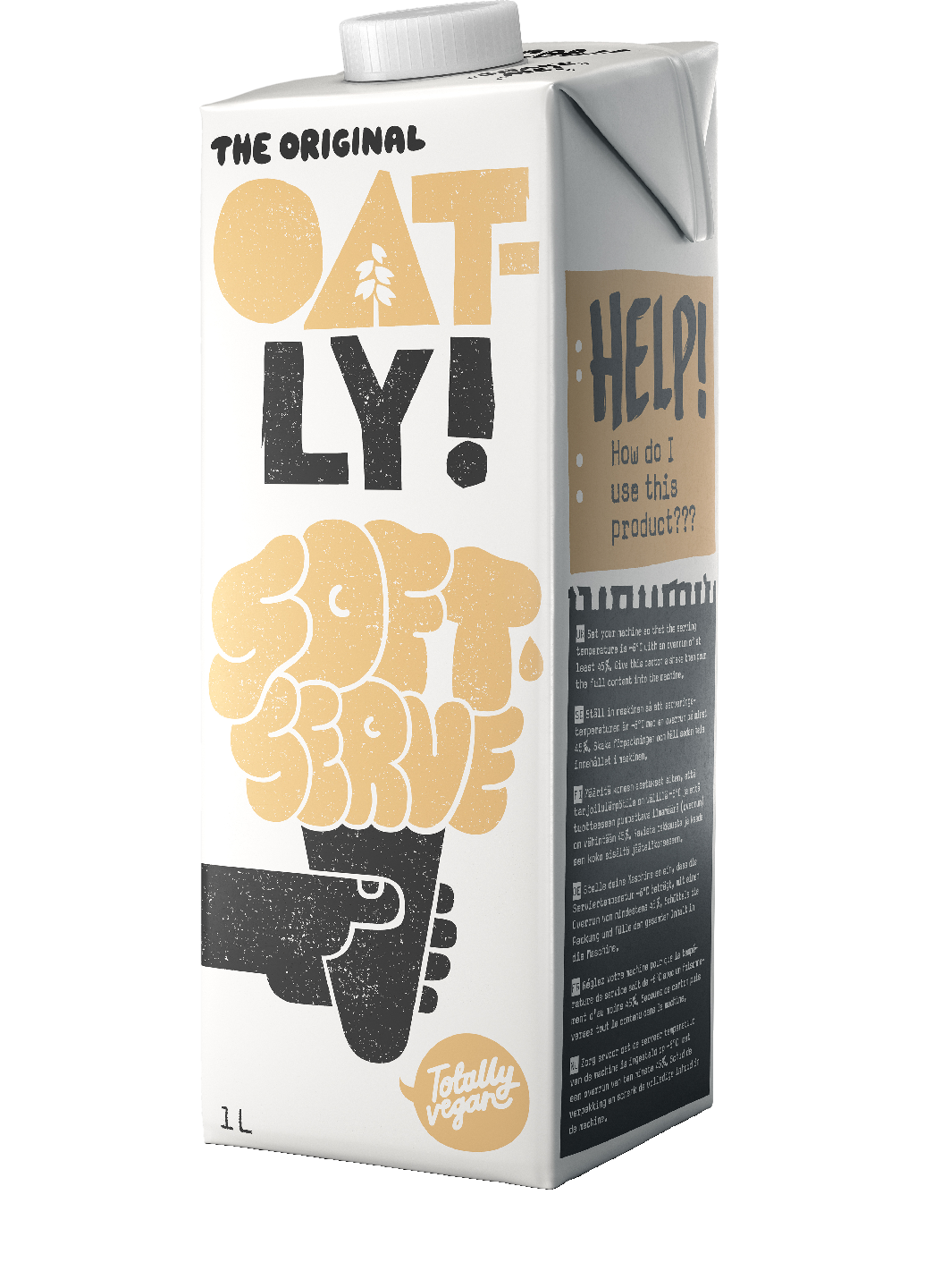 Oatly Soft serve kasvipohjainen vaniljanmakuinen pehmytjäätelövalmiste 1l