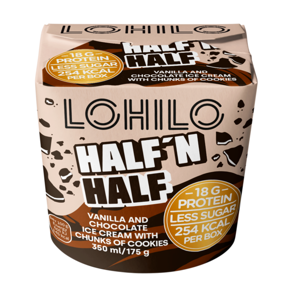 Lohilo proteiinijäätelö 350 ml  half n half