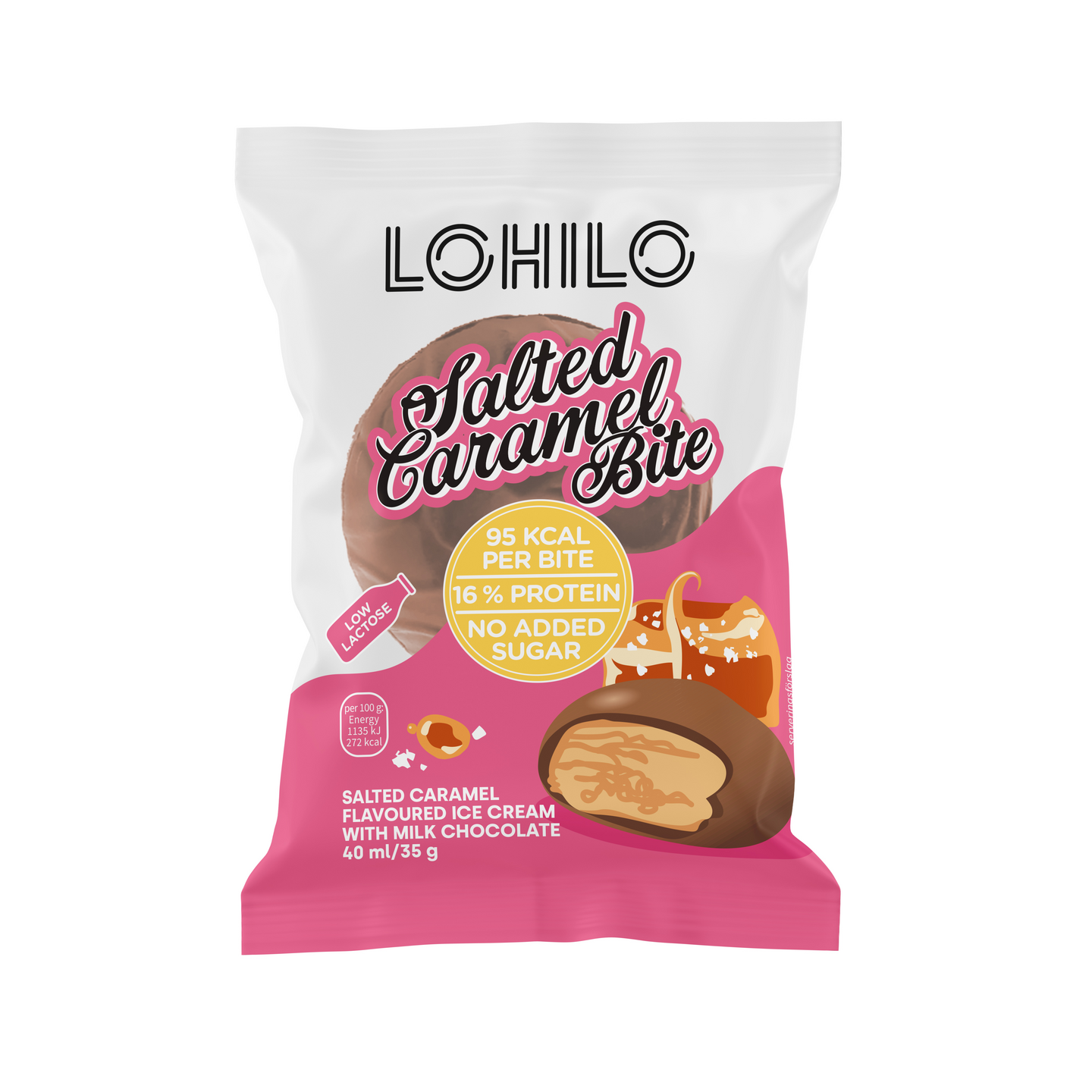 LOHILO Salted Caramel Bite proteiinijäätelö 35g