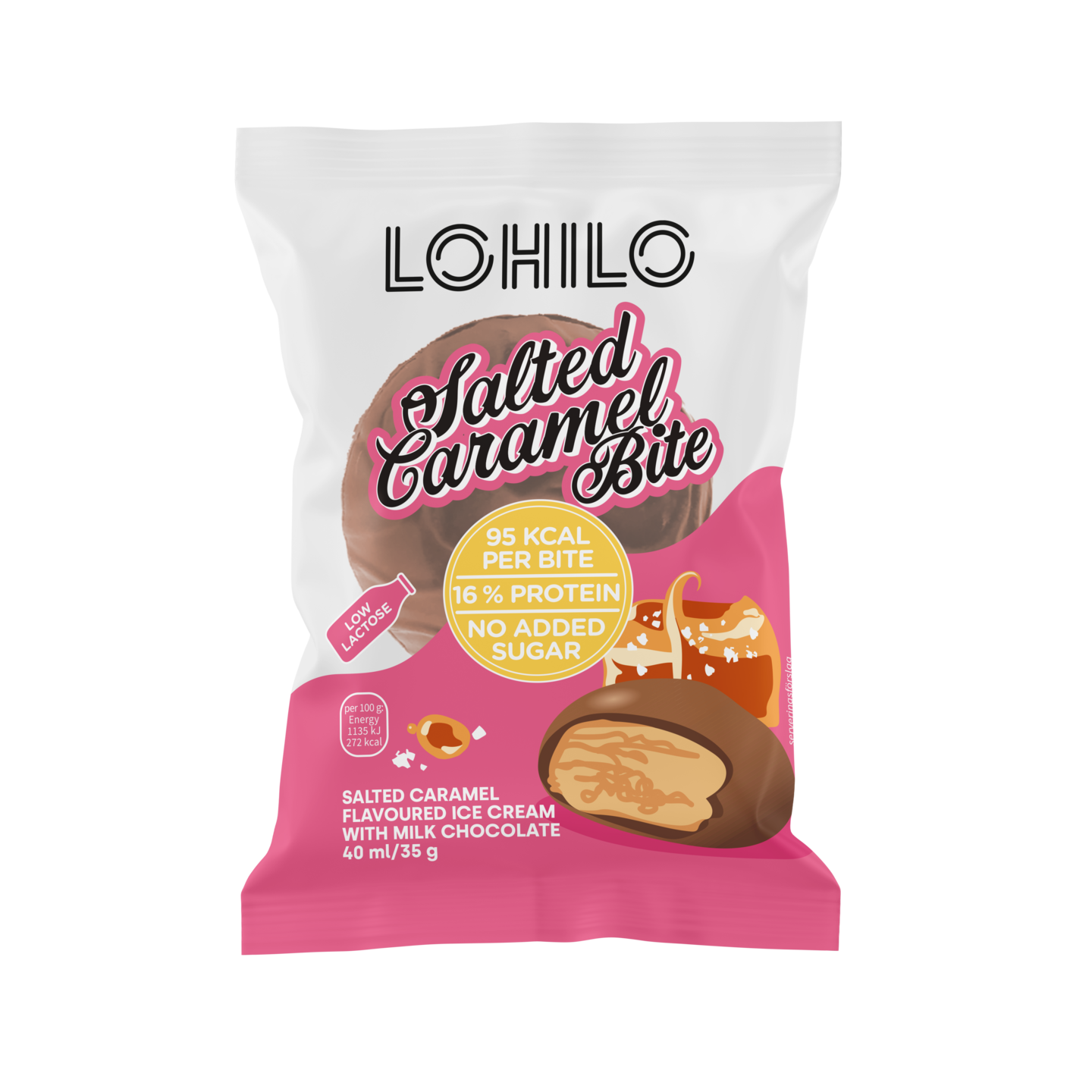 LOHILO Salted Caramel Bite proteiinijäätelö 35g