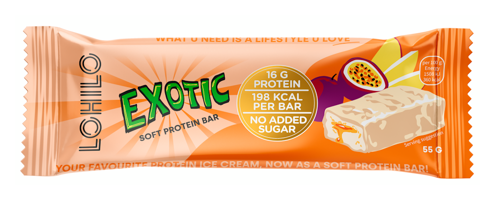 Lohilo proteiinipatukka Exotic 55g