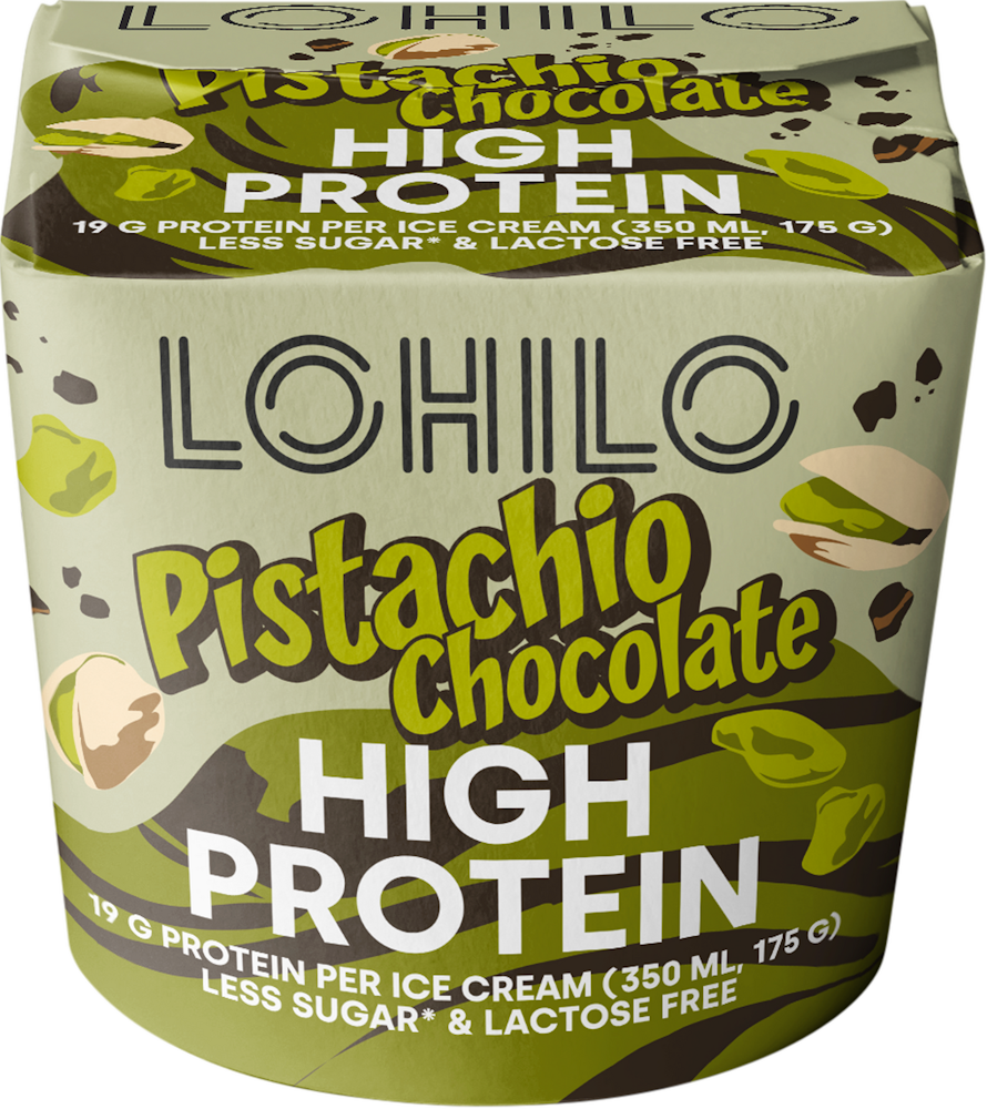 LOHILO pistaasi proteiinijäätelö 350ml - HoReCa-tukku Kespro