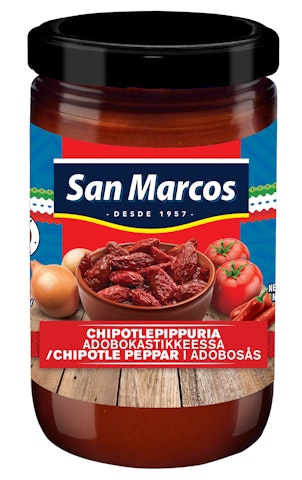 San Marcos chipotle pippureita Adobo kastikkeessa 230g
