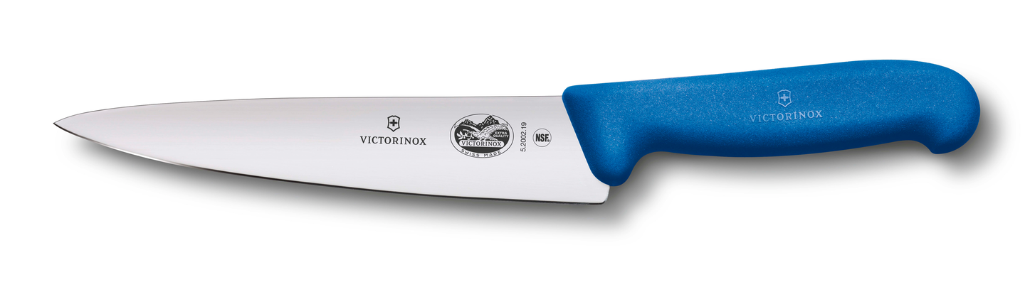 Victorinox kokkiveitsi 19cm fibrox kahvalla sininen