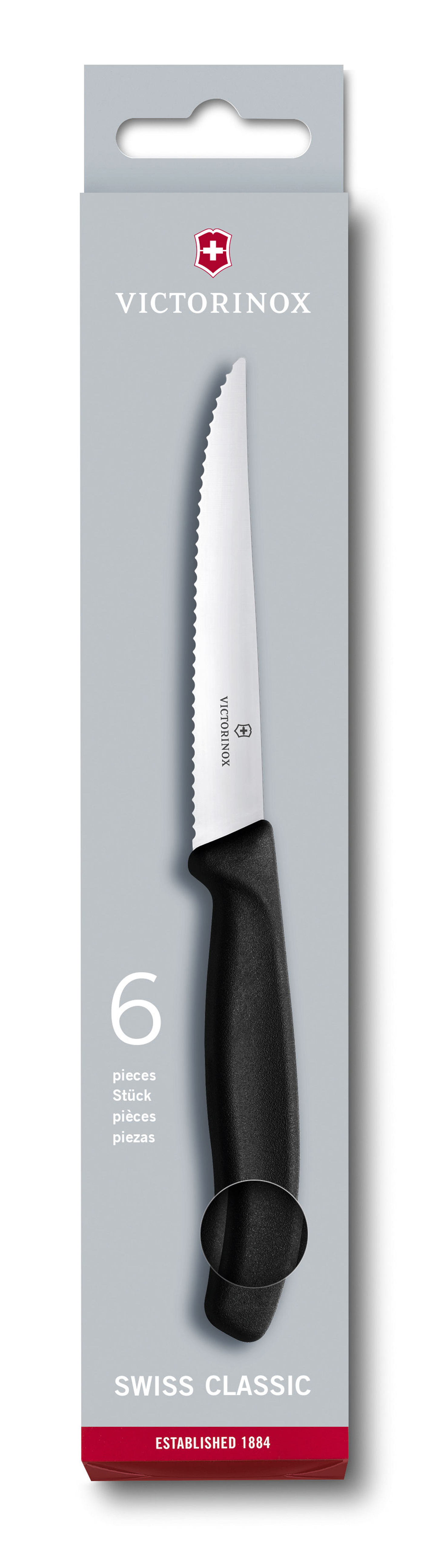 Victorinox pihviveitset 11 cm 6 kpl musta