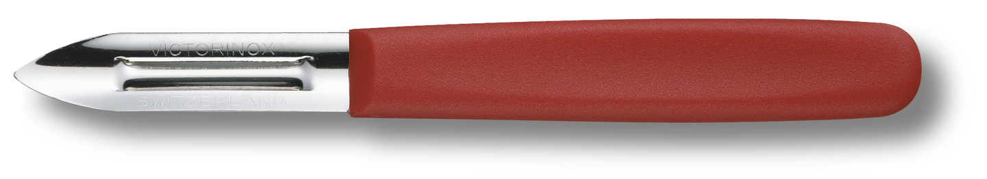 Victorinox kaksihahloinen perunankuorija oikea- ja vasenkätisille punainen polypropeenikahva