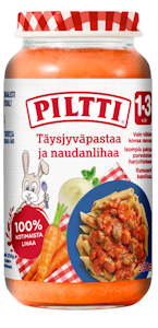 Piltti Täysjyväpastaa ja naudanlihaa 250g 1-3v