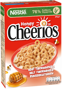 Nestlé Cheerios Honey 375g rapeita täysjyvämuroja ja hunajaa