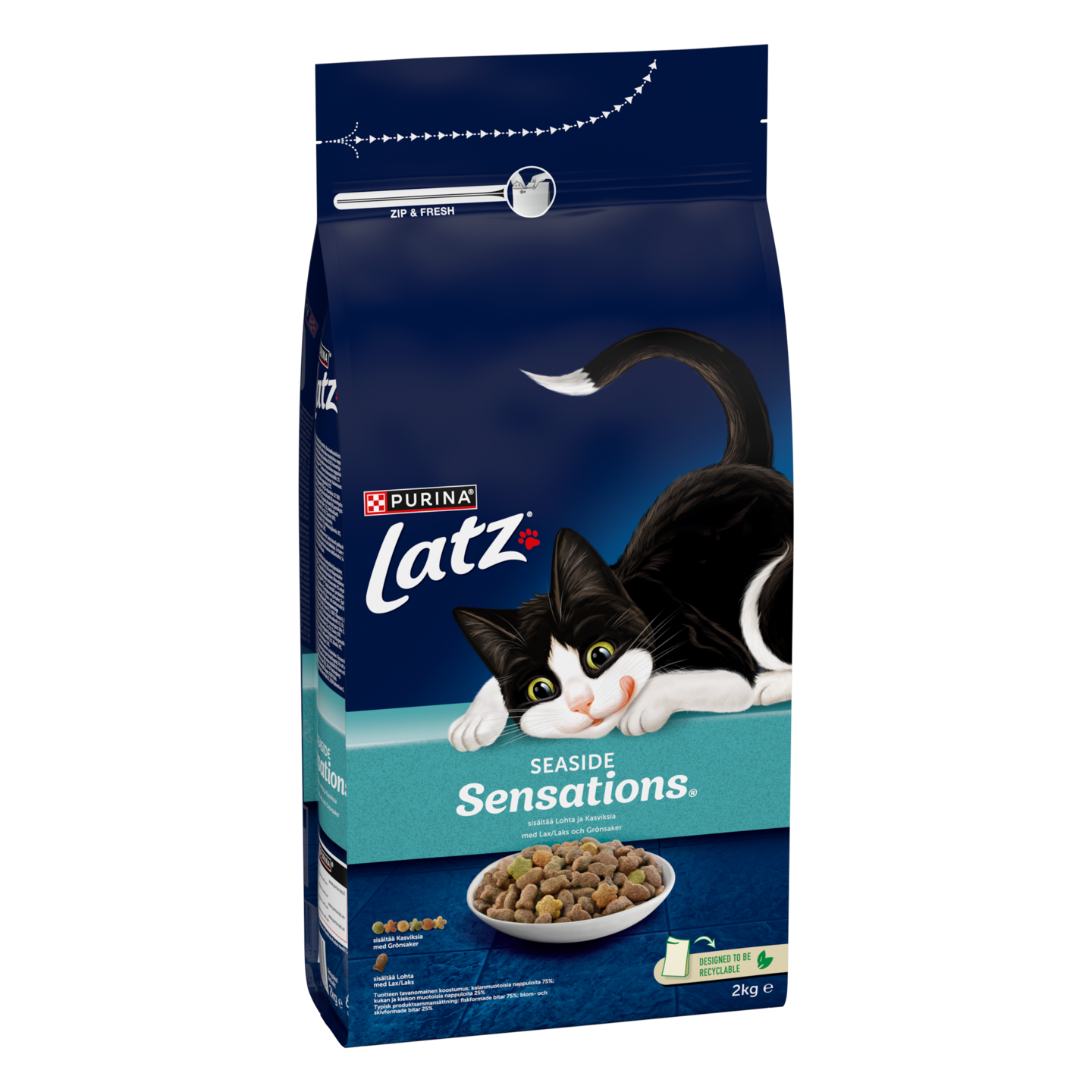 Latz Ocean Sensations Lohta,Lyyraturskaa ja lisättyjä Kasviksia 2kg kissanruoka