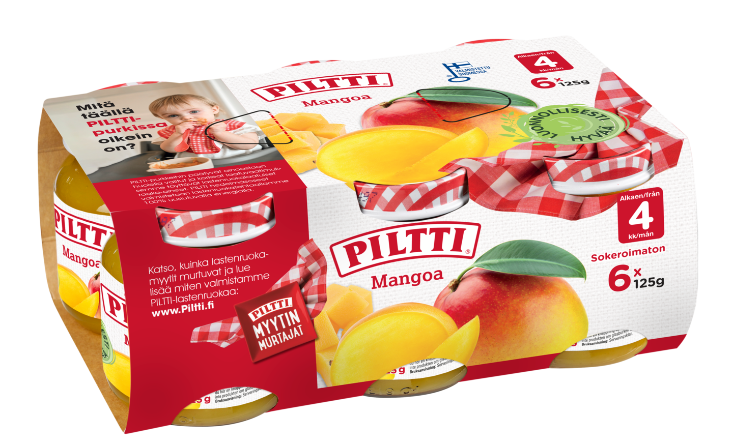 Piltti Mango Kuutoset 6x125g 4kk