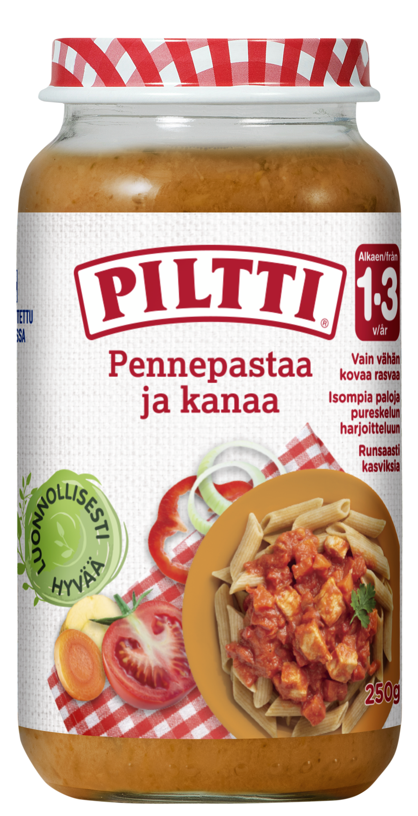 Piltti Pennepastaa ja kanaa 250g 1-3v