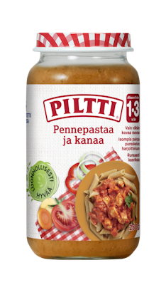 Piltti Pennepastaa ja kanaa 250g 1-3v