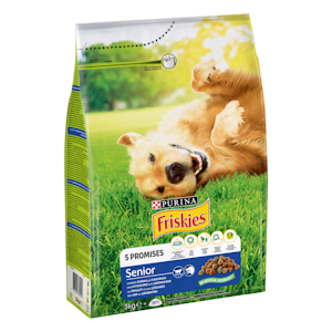 Friskies Senior Kanaa ja lisättyjä Kasviksia koiranruoka 3kg