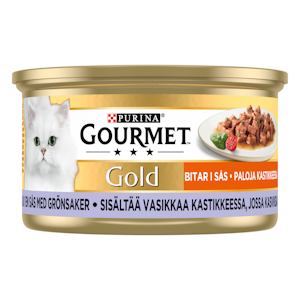 Gourmet Gold kissan annosrasia 85g vasikkaa kasviskastikkeessa