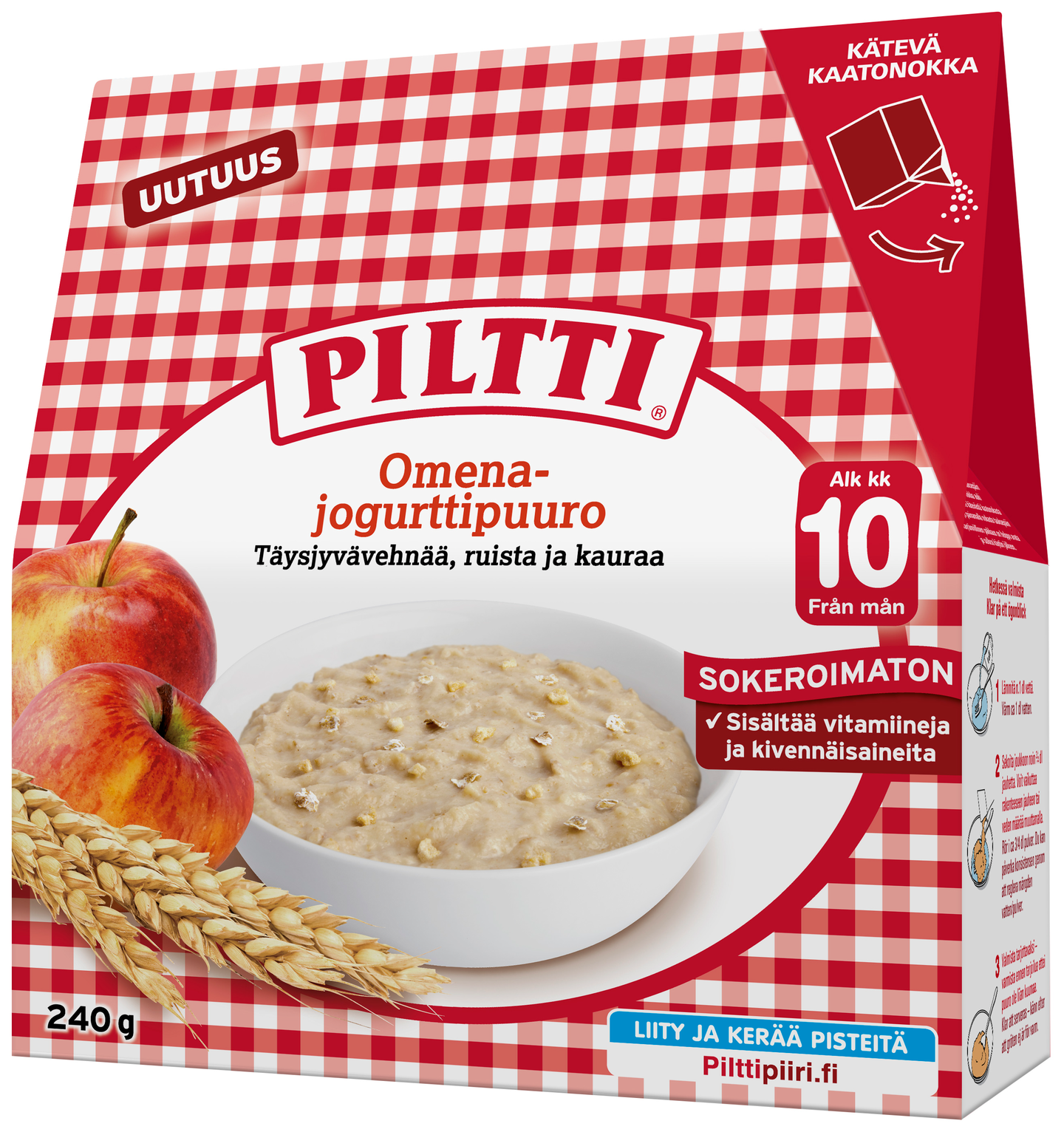 Piltti 10kk omena-jogurttipuuro 240g | K-Ruoka Verkkokauppa