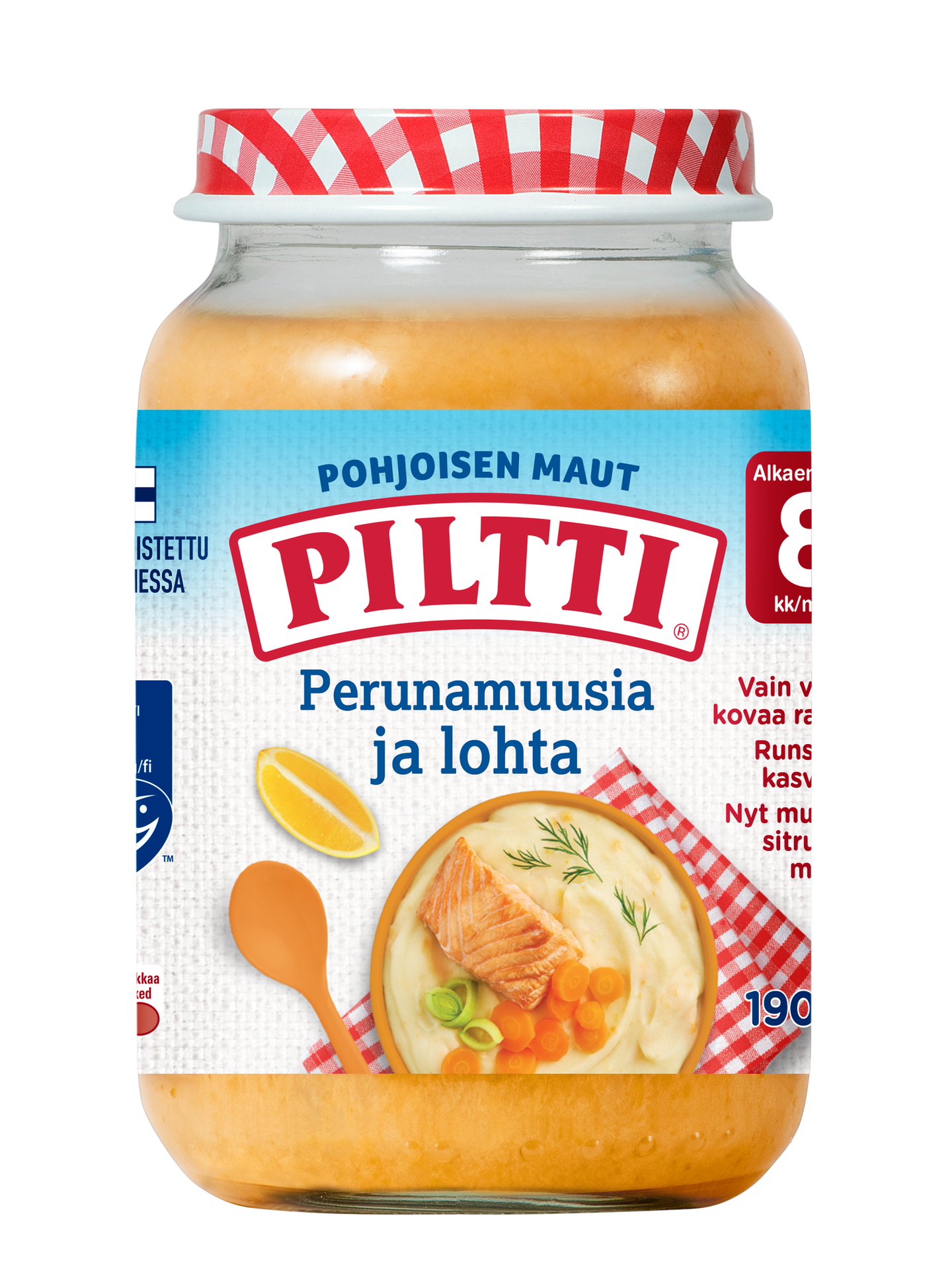 Piltti Pohjoisen maut Perunamuusia ja lohta 190g 8kk VARTTILAVA