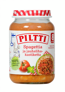 Piltti Spagettia ja jauhelihakastiketta 190g 8kk