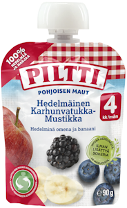 Piltti Pohjoisen maut hedelmäinen karhunvatukka-mustikka 4kk 90g