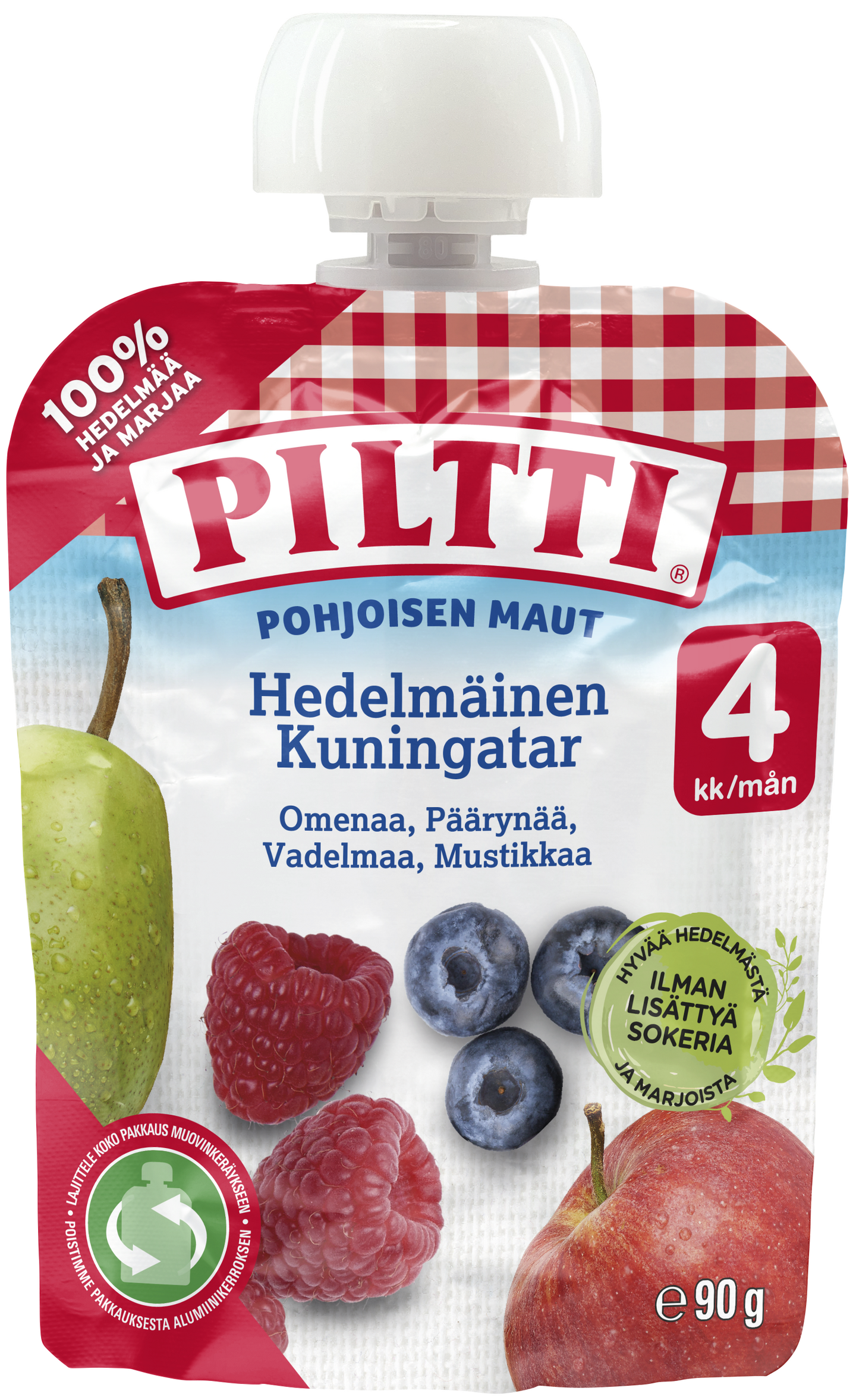 Piltti Pohjoisen maut hedelmäinen kuningatar 4kk 90g