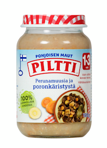 Piltti Pohjoisen maut Perunamuusia ja poronkäristystä 190g 1-3v