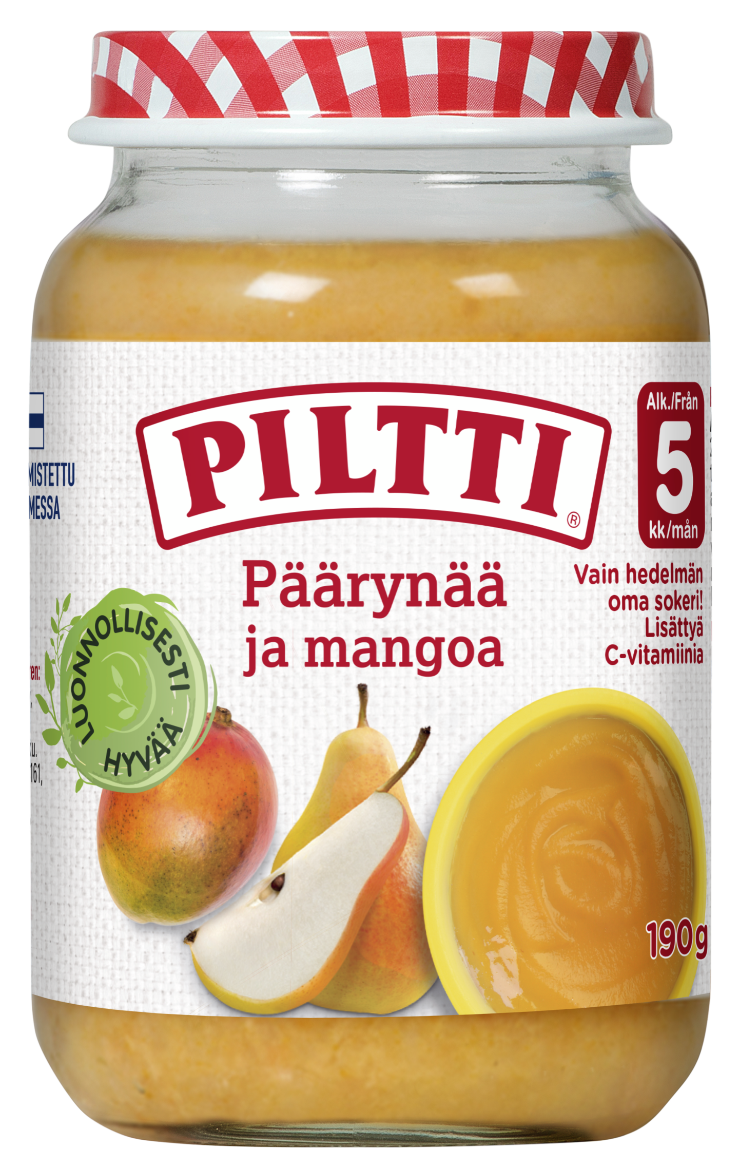 Piltti Päärynää ja mangoa 190g 5kk