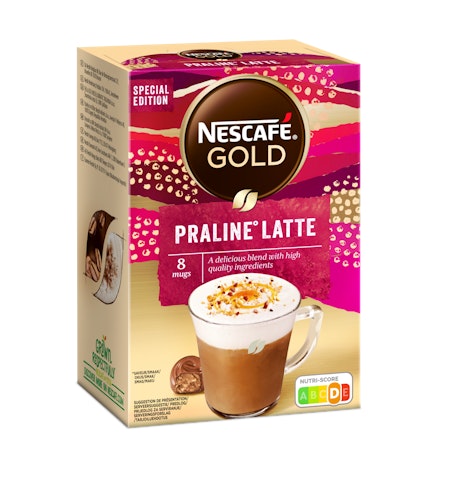 Nescafe Gold 8kpl Praline Latte erikoispikakahvi annospussi