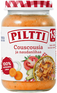 Piltti couscous ja naudanlihaa 190g 12 kk