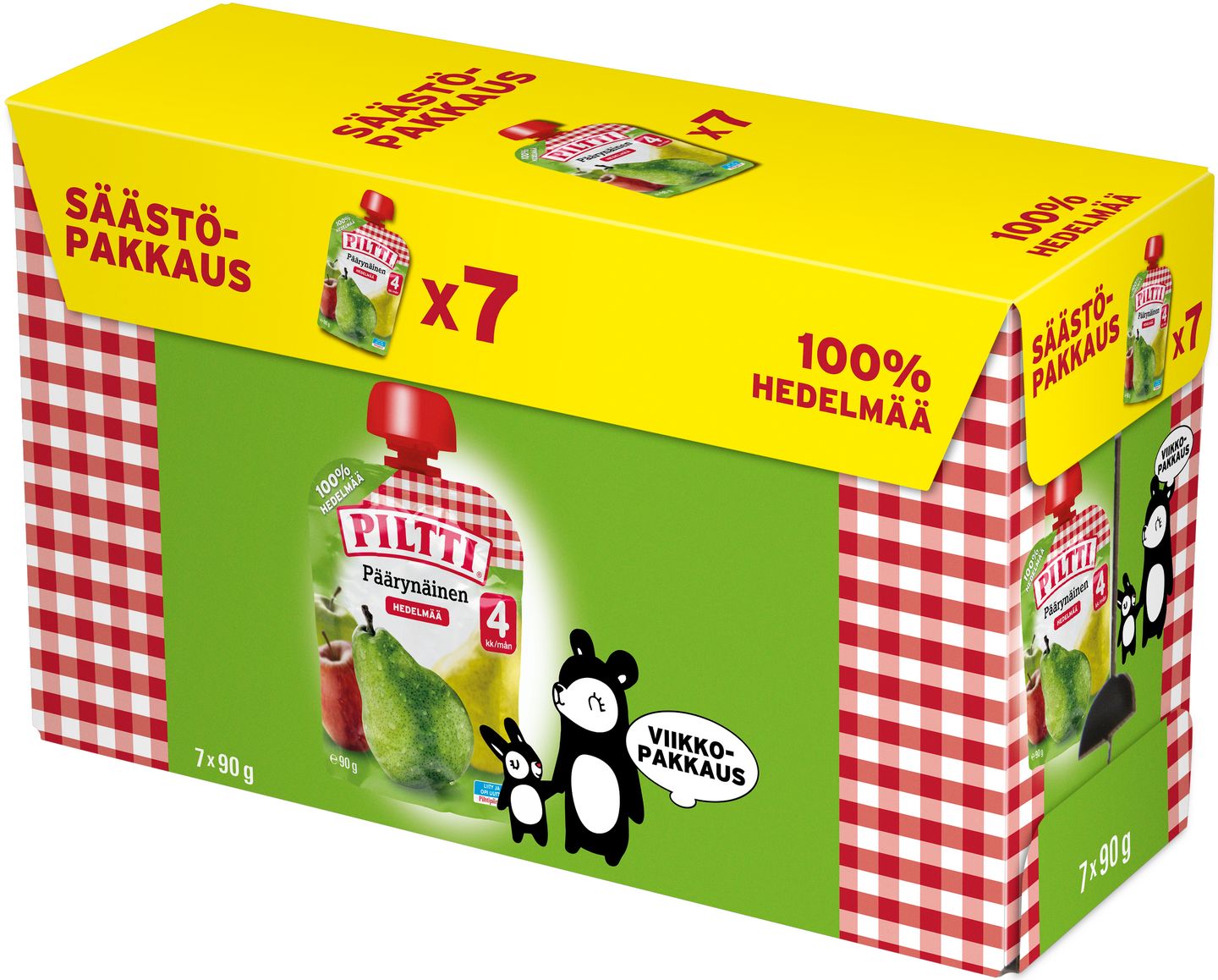 Piltti Päärynäinen hedelmäsose 7x90g 4kk