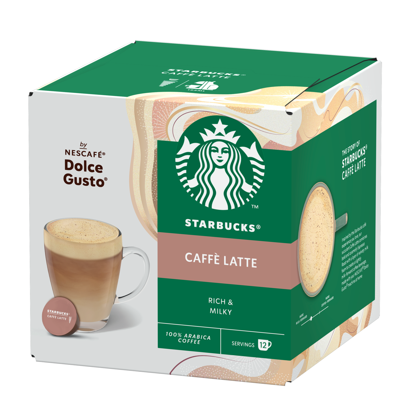 Starbucks Nescafe Dolce Gusto Caffe Latte Kahvikapseli 12 kpl