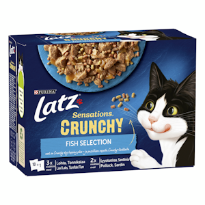 Latz Sensations Crunchy 10x85g +40g Fish lajitelma hyytelössä