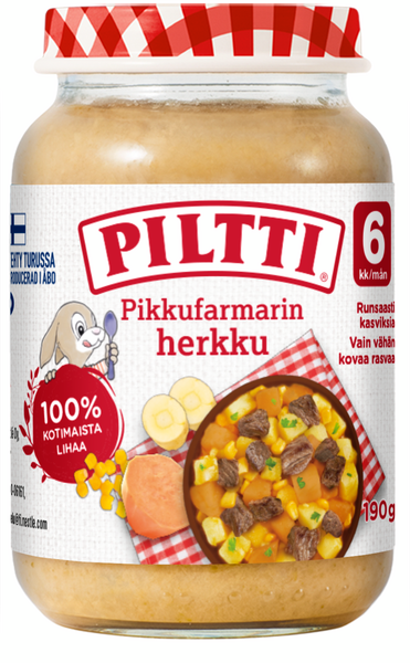 Piltti Pikkufarmarin herkku bataattia ja naudanlihaa 190g 6kk