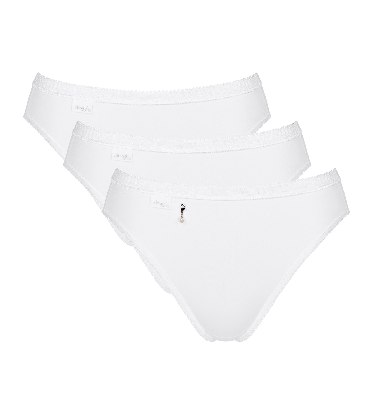 2 SLIP SLOGGI TAI 100 DONNA CONFEZIONE DOPPIA BIANCO NERO