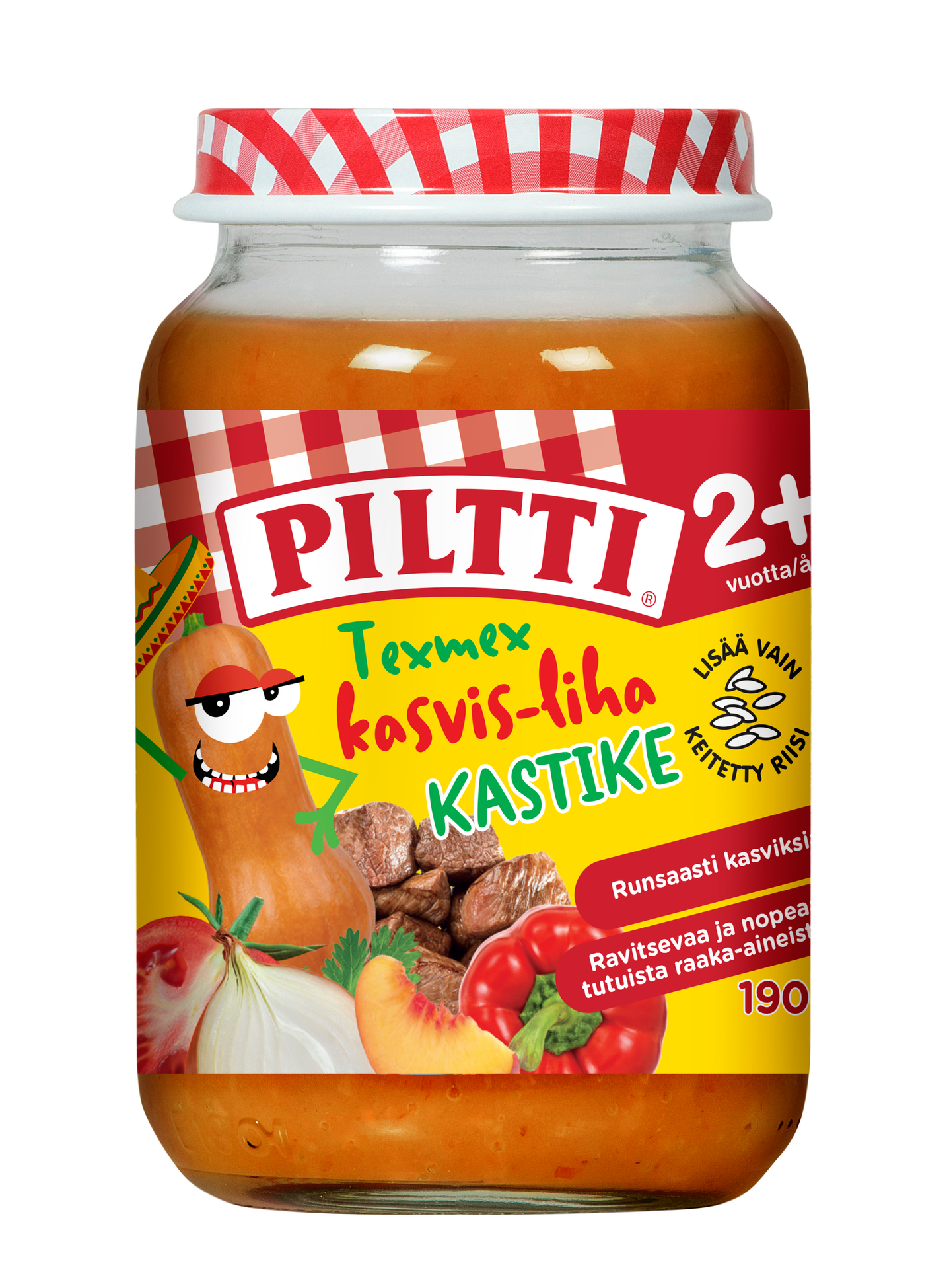 Piltti Tex Mex kasvis-liha kastike 190g 2+ vuotta | K-Ruoka Verkkokauppa