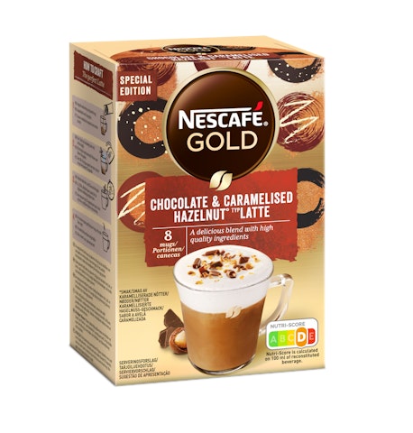 Nescafe Gold 8kpl Chocolate Caramel Hazelnut Latte erikoispikakahvi annospussi