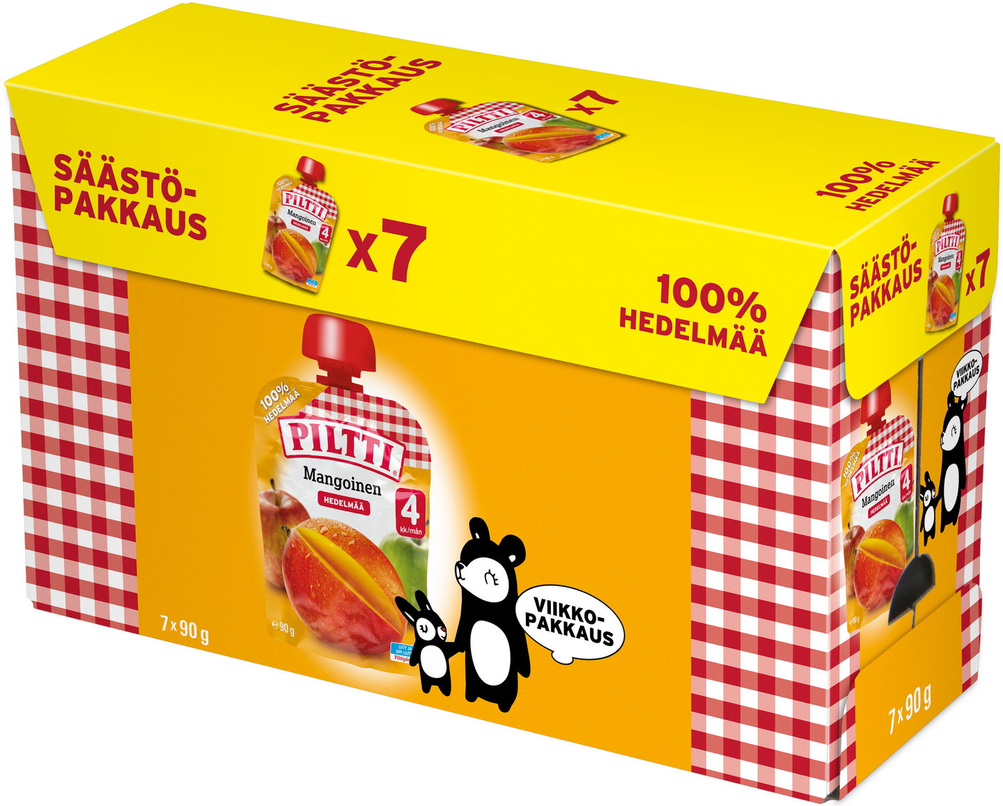 Piltti Mangoinen hedelmäsose 7x90g 4kk