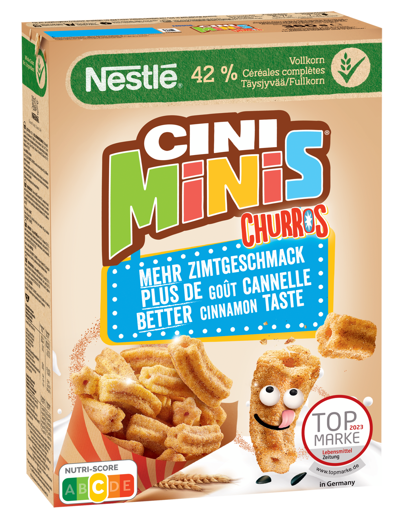 Nestlé CINI MINIS Churros 360g kanelinmakuiset täysjyvävehnä-riisimurot