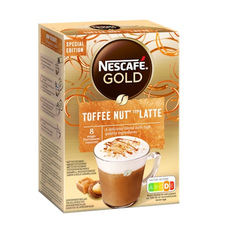 Nescafe Gold 8kpl Toffee Nut Latte erikoispikakahvi annospussi