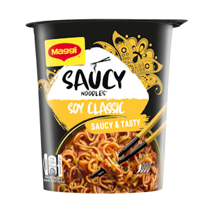 Maggi Saucy Noodles Soy Classic pikanuudeleita soija-inkiväärikastikkeessa 75g