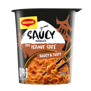 Maggi Saucy Noodles Peanut Saté pikanuudeleita maapähkinänmakuisessa kastikkeessa 75g