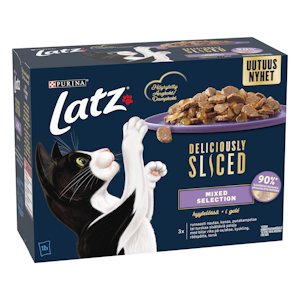 Latz Deliciously Sliced 12x80g Mixed lajitelma kissanruoka