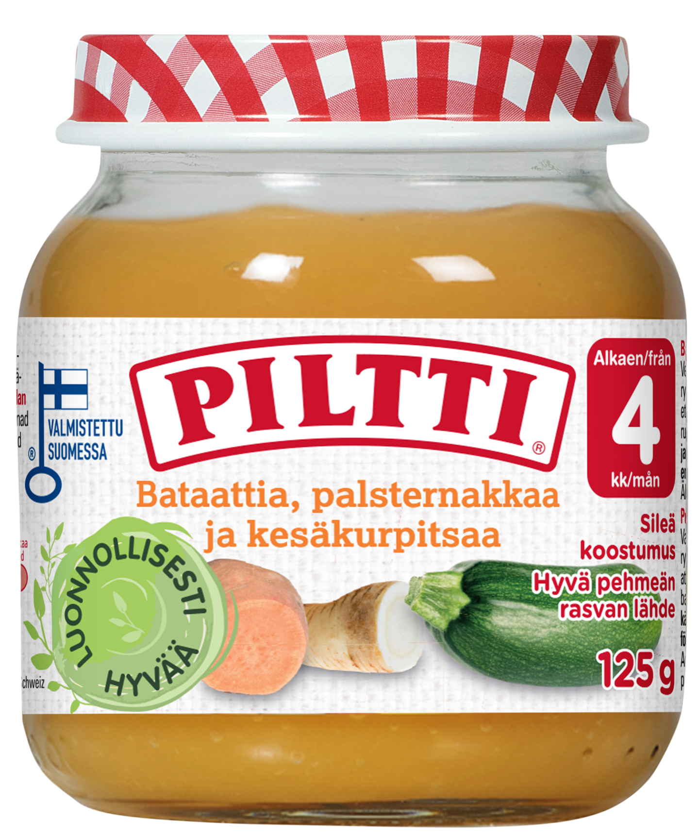 Piltti bataatti,palsternakka ja kesäkurpitsa 125g 4kk