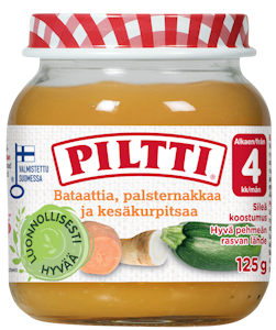 Piltti bataatti,palsternakka ja kesäkurpitsa 125g 4kk