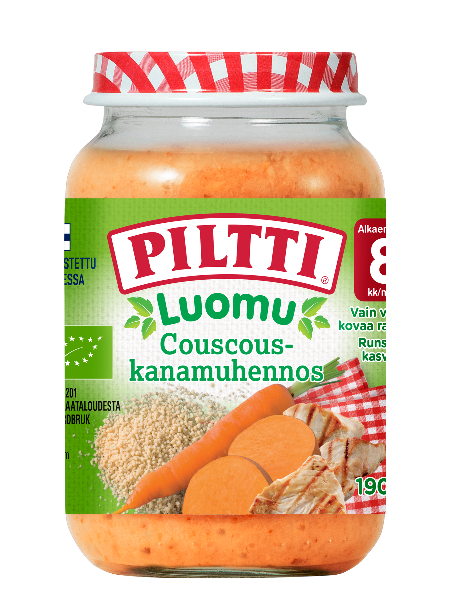 Piltti Luomu Couscous kanamuhennos 190g alkaen 8kk