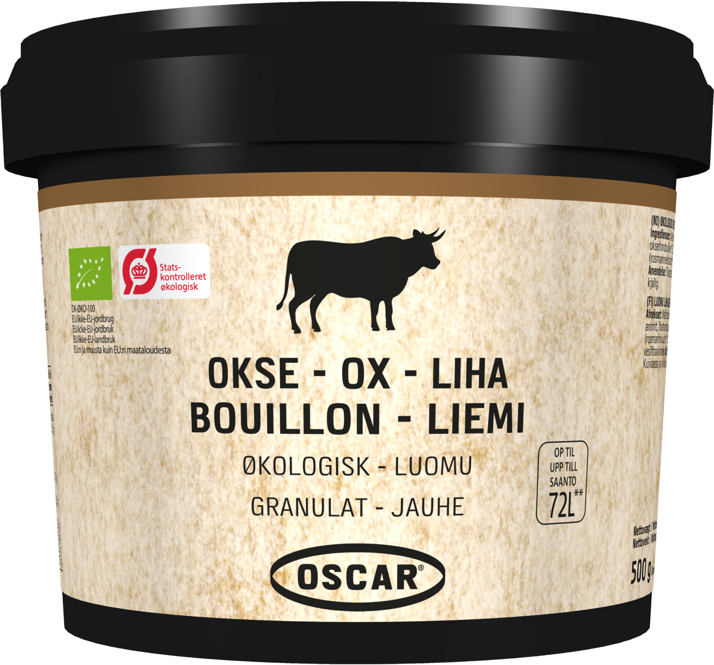 Oscar lihaliemijauhe 500g/72l luomu