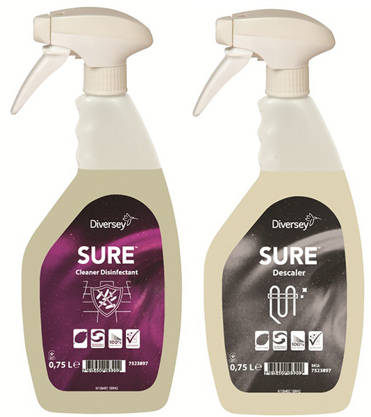 SURE 750ml sumutinpullo desinfioivalle puhdistusaineelle 6kpl