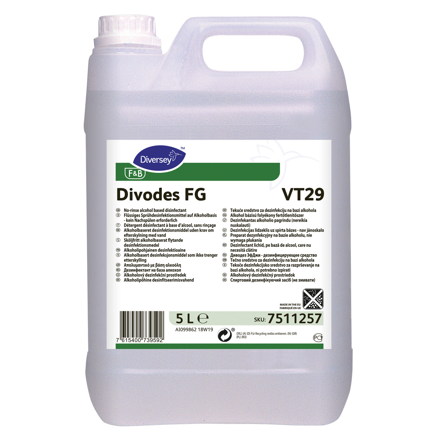 Divodes FG VT29 5L Alkoholipohjainen desinfiointiaine