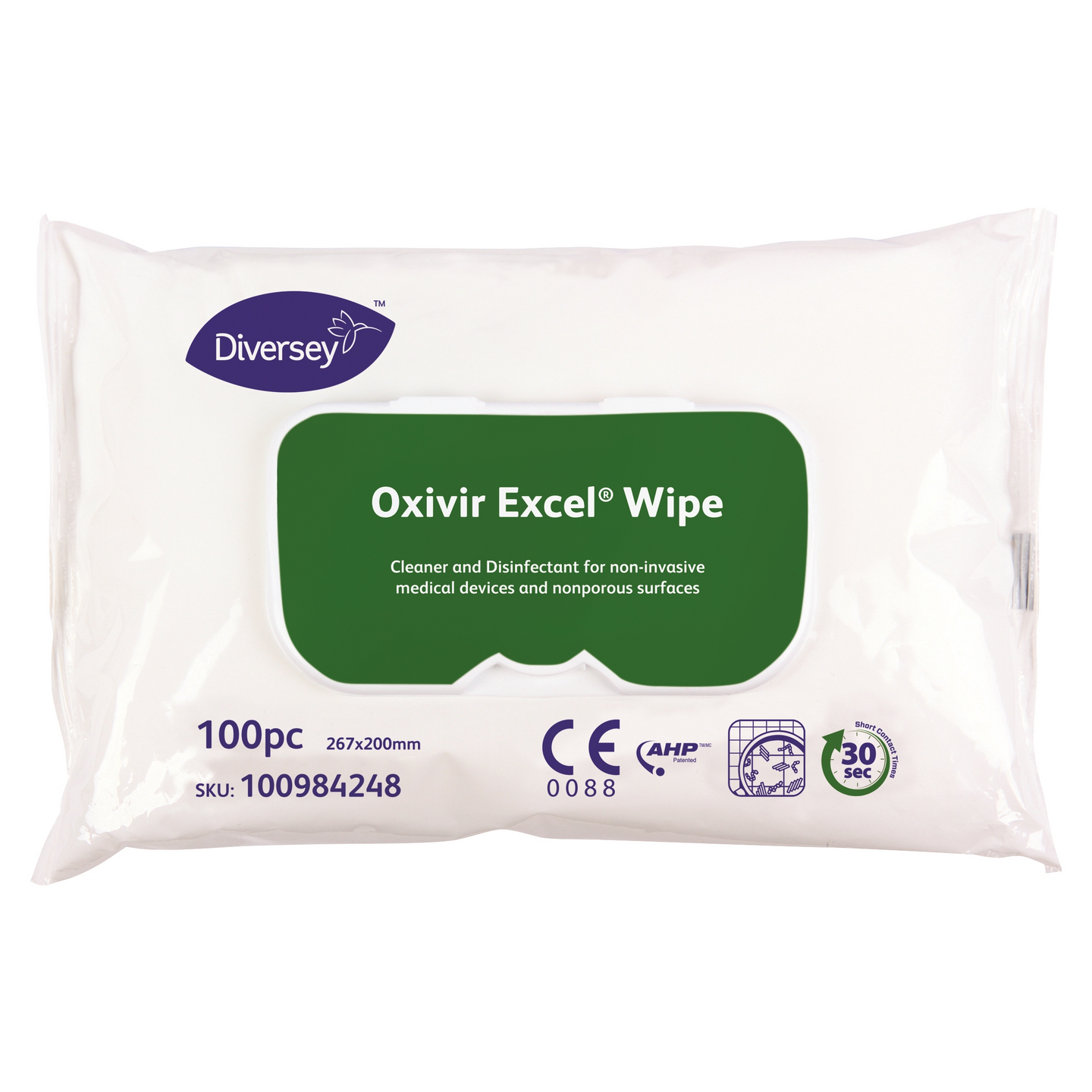 Oxivir Excel Wipe pesevä desinfektiopyyhe 100kpl