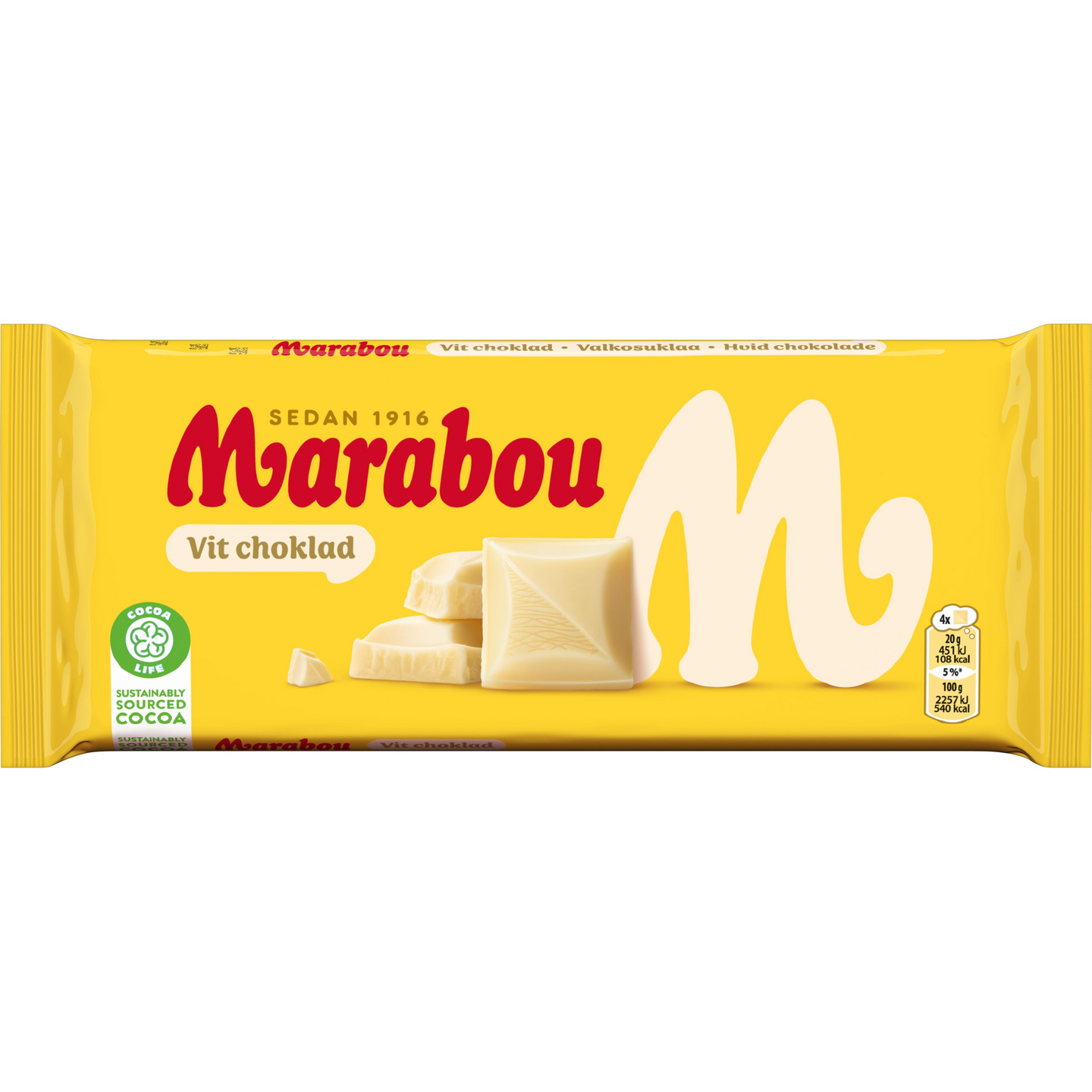 Marabou valkosuklaa 180g Vit Choklad