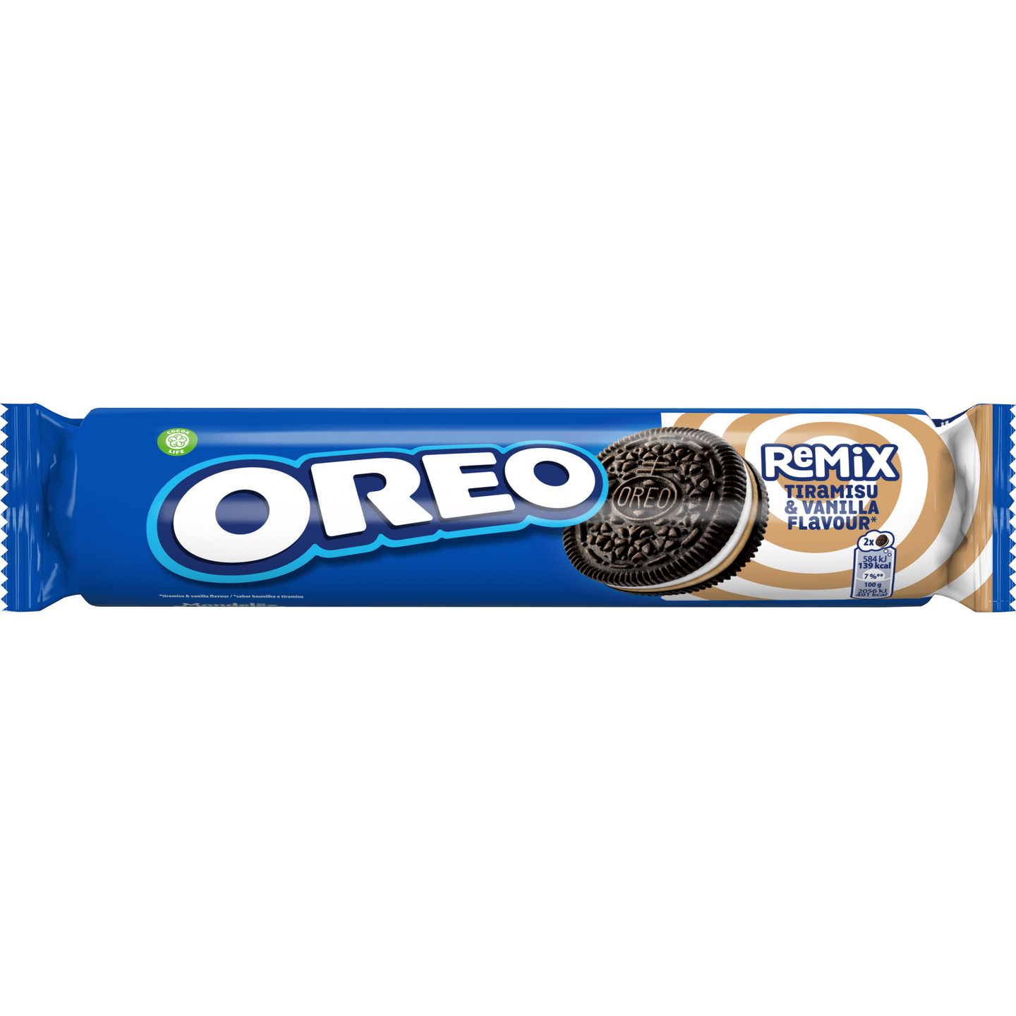 Oreo Remix täytekeksi 157g Tiramisu-vanilja